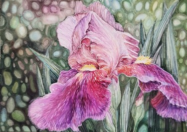 「Ирис」というタイトルの絵画 Виталина Кинёваによって, オリジナルのアートワーク, 水彩画