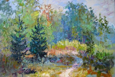 "Forest Glade" başlıklı Tablo Boris Serdyuk tarafından, Orijinal sanat, Petrol Ahşap Sedye çerçevesi üzerine monte edilmiş