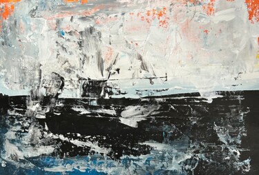 Frontière des mondes Painting titled "Frontière des mondes" by Michel Teulé, Original Artwork, Acrylic