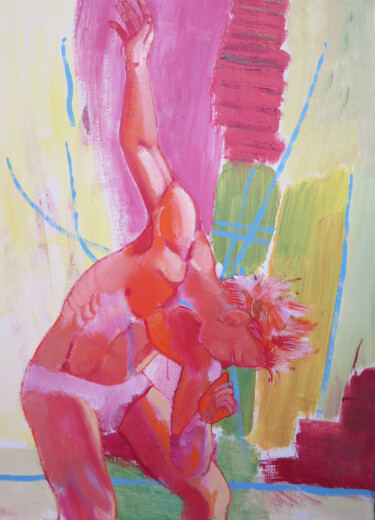 Pintura intitulada "UNTRAPPED XXII" por Adalberto Miguez, Obras de arte originais, Óleo Montado em Armação em madeira