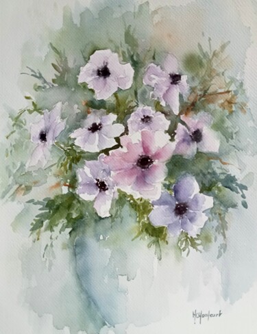 Peinture intitulée "Fleurs des champs" par Marie-Charlotte Houpeurt-Chauffeté, Œuvre d'art originale, Aquarelle