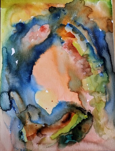 Peinture intitulée "Cosmos 1" par Seny Jasna, Œuvre d'art originale, Aquarelle