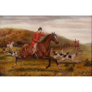 Pittura intitolato "hunt" da George York, Opera d'arte originale, Olio