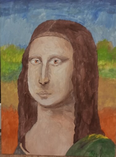 Painting titled "Gouache interpretat…" by Vidoitepaintings, Original Artwork, Gouache