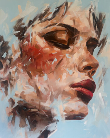 "Portrait 1145’" başlıklı Tablo Ferenc Racz tarafından, Orijinal sanat, Akrilik Ahşap Sedye çerçevesi üzerine monte edilmiş