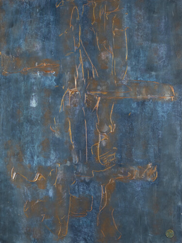 Peinture intitulée "CHEMIN D'OR" par Isalan, Œuvre d'art originale, Acrylique Monté sur Châssis en bois