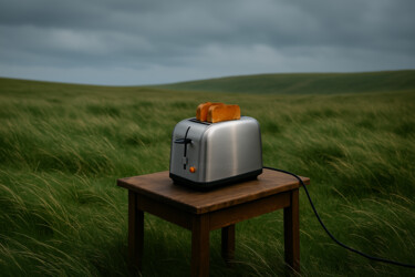 The Breakfast of Nowhere Arts numériques intitulée "The Breakfast of No…" par Alberto Capitani, Œuvre d'art originale, Image générée par l'IA