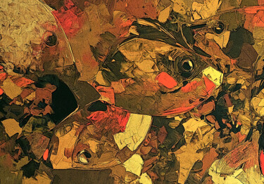 Digitale Kunst getiteld "BROWN FISH" door Cesare Maestrelli, Origineel Kunstwerk, Digitaal Schilderwerk