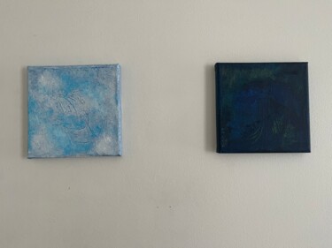 Painting titled "Jour & nuit / dypti…" by Mila L.I., Original Artwork, Acrylic Mounted on Wood Stretcher frame