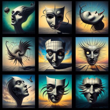 Digital Arts titled "MASK 004" by Karavix, Original Artwork, AI generated image
