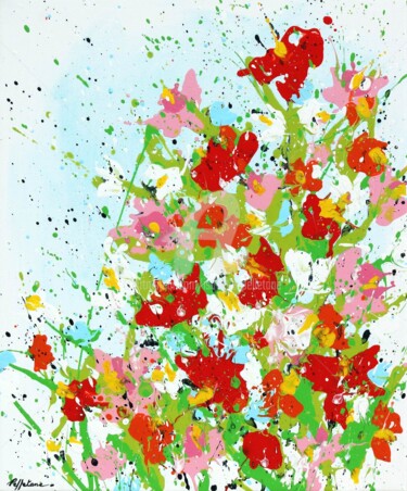 제목이 "Blossom"인 미술작품 Isabelle Pelletane로, 원작, 아크릴 나무 들것 프레임에 장착됨