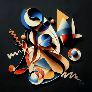Inspiration cursive Arts numériques intitulée "Inspiration cursive" par Gilles Lair, Œuvre d'art originale, Peinture numérique