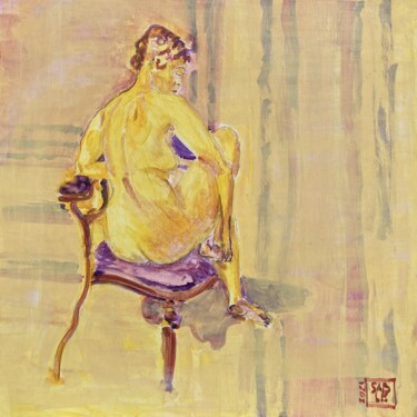 Картина под названием "La Femme 004" - Sabine Lerouxel, Подлинное произведение искусства, Акрил Установлен на Деревянная рам…
