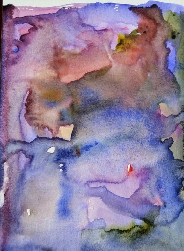 Peinture intitulée "Cosmos 2" par Seny Jasna, Œuvre d'art originale, Aquarelle