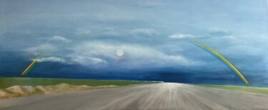 Pittura intitolato "Sky of the Great St…" da Olessya Shuvayeva, Opera d'arte originale, Acrilico Montato su Telaio per barel…