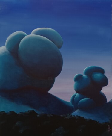Painting titled "La Conqueresse" by Seb Bak, Original Artwork, Acrylic Mounted on Wood Stretcher frame