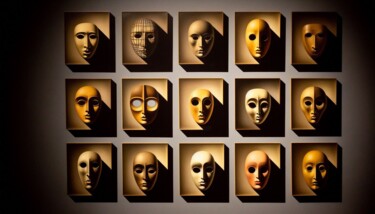 "MASK 032" başlıklı Dijital Sanat Karavix tarafından, Orijinal sanat, AI tarafından oluşturulan görüntü