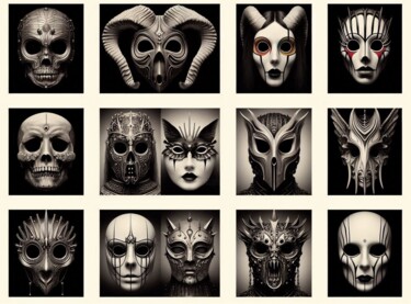 Digital Arts titled "MASK 039" by Karavix, Original Artwork, AI generated image