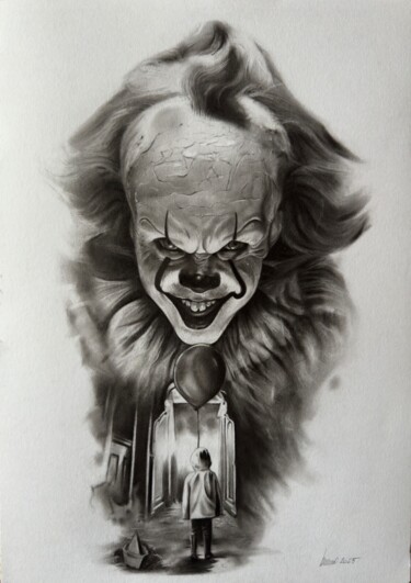 Drawing titled "IT" by Alessandro Bruno, Original Artwork, Graphite