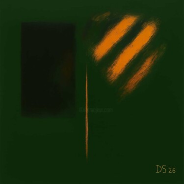 Painting titled "Coeur Obscur" by Ds 26, Original Artwork, Acrylic
