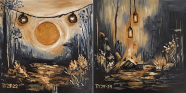 绘画 标题为“Set of artworks fea…” 由Tatyana Pavlenko, 原创艺术品, 油 安装在木质担架架上