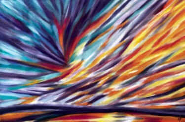 Schilderij getiteld "Nuages #89" door Anne Brigaud, Origineel Kunstwerk, Pastel