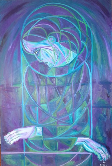 Peinture intitulée "ICH NICHT ENDLICH U…" par Edith Stütz, Œuvre d'art originale, Huile Monté sur Châssis en bois