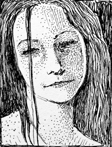 제목이 "Maybe Marga"인 그림 Milto Sideris로, 원작, 잉크