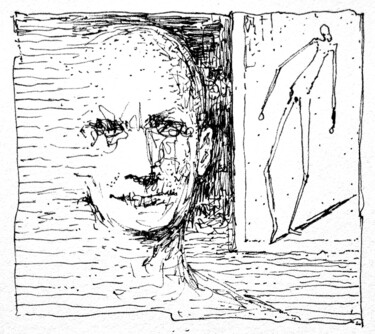 "When I was anorexic" başlıklı Resim Milto Sideris tarafından, Orijinal sanat, Mürekkep