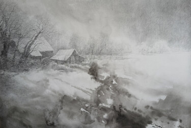 Tekening getiteld "The last day of win…" door Oksana Duchenchuk, Origineel Kunstwerk, Aquarel