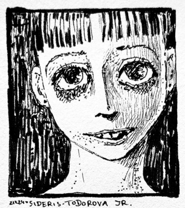 Desenho intitulada "Sideris-Todorova Jr." por Milto Sideris, Obras de arte originais, Tinta