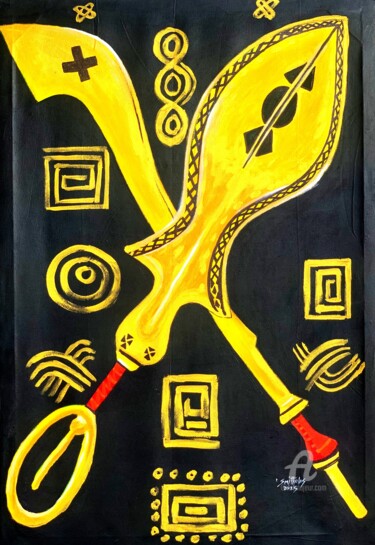 Painting titled "Ada Vbe Eben" by Olaoluwa Smith, Original Artwork, Acrylic