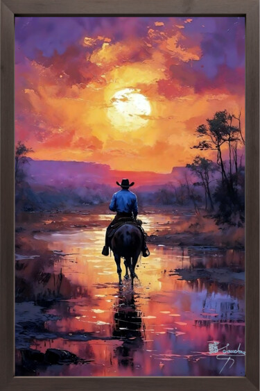 Pittura intitolato "Soledad en el ocaso" da Elio Segundo Sanchez, Opera d'arte originale, Olio