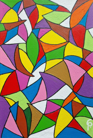 Peinture intitulée "Abstrait 5" par Pacôme Coquet, Œuvre d'art originale, Acrylique Monté sur Châssis en bois