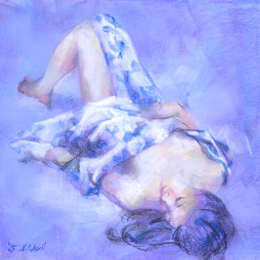 Schilderij getiteld "Yukat001" door Osam Fukuda, Origineel Kunstwerk, Pastel