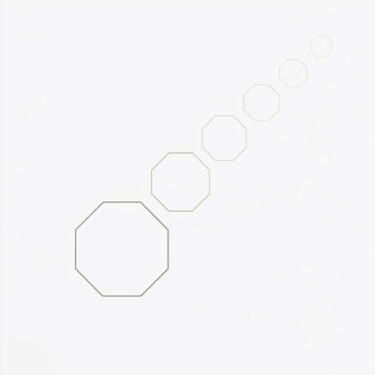 数字艺术 标题为“Vanishing Polygon” 由Alberto Capitani, 原创艺术品, AI生成的图像