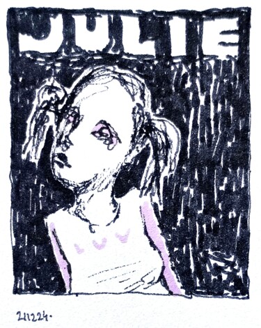 제목이 "Julie"인 그림 Milto Sideris로, 원작, 잉크