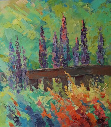 Painting titled "Accolade" by Boris Serdyuk, Original Artwork, Oil Mounted on Wood Stretcher frame