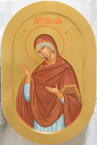 绘画 标题为“Holy Mother of God…” 由Pavel Minchenia, 原创艺术品, 彩画