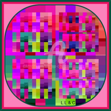 제목이 "FOULARD ARTISTICI I…"인 섬유 예술 Laila Lago & C. By Iannilli Antonella로, 원작, 디지털 페인팅