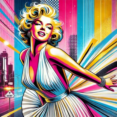 Painting titled "City Lights Diva" by Ds 26, Original Artwork, Digital Painting