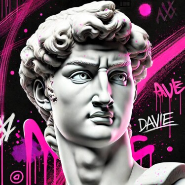 Ave David : Roi des Ruelles Painting titled "Ave David : Roi des…" by Ds 26, Original Artwork, Digital Painting