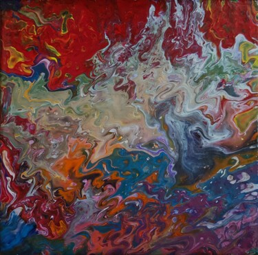 Painting titled "DelSoko 31." by Guy Henri Delvoye (DelSoko), Original Artwork, Acrylic Mounted on Wood Stretcher frame