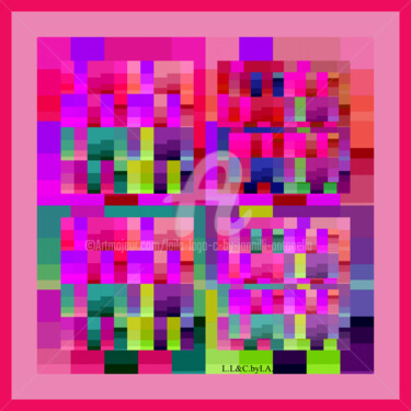 제목이 "FOULARD DA COLLEZIO…"인 섬유 예술 Laila Lago & C. By Iannilli Antonella로, 원작, 디지털 페인팅