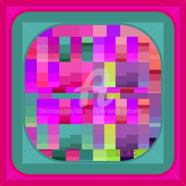 纺织艺术 标题为“FOULARD ARTISTICI I…” 由Laila Lago & C. By Iannilli Antonella, 原创艺术品, 数字油画