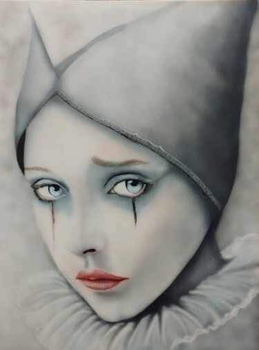 Peinture intitulée "Tristesse" par Aéro, Œuvre d'art originale, Acrylique Monté sur Châssis en bois