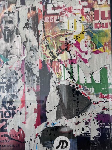 Painting titled "RESIDUS  URBAINS N°9" by Aurélien Hild, Original Artwork, Collages Mounted on Cardboard