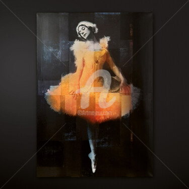 Collages intitulée "Anna GOLD Collage" par Manuel W. Stepan, Œuvre d'art originale, Collages Monté sur Châssis en bois