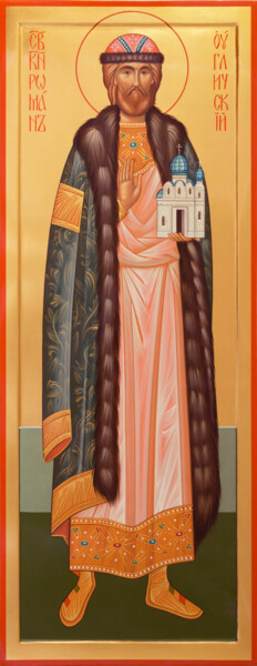 Pittura intitolato "благоверный князь р…" da Pavel Mincena, Opera d'arte originale, Tempera