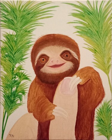 Peinture intitulée "Abri de douceur" par Cal.Art, Œuvre d'art originale, Acrylique Monté sur Châssis en bois